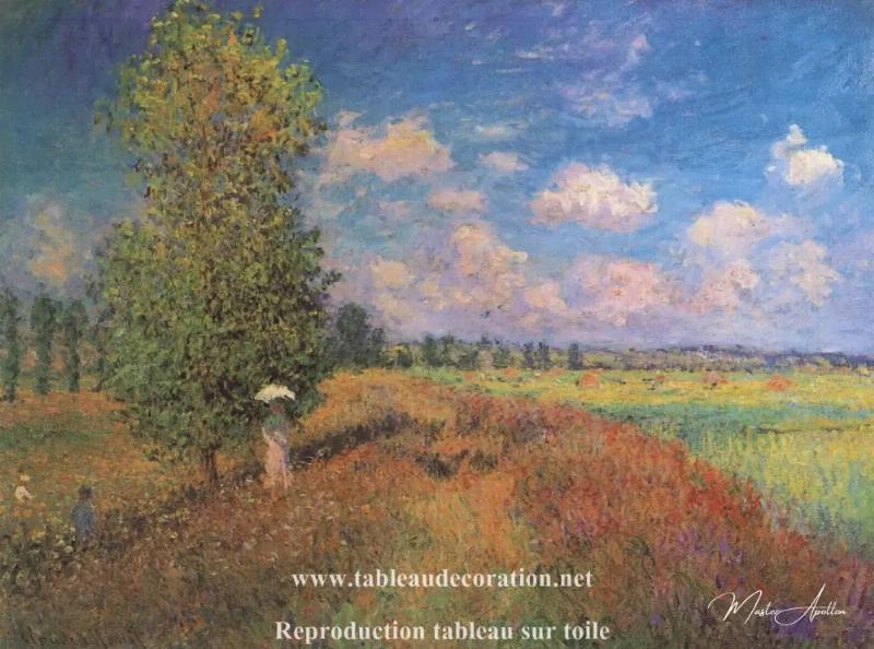 Champs de coquelicots vibrants de Claude Monet, une œuvre emblématique de l’impressionnisme